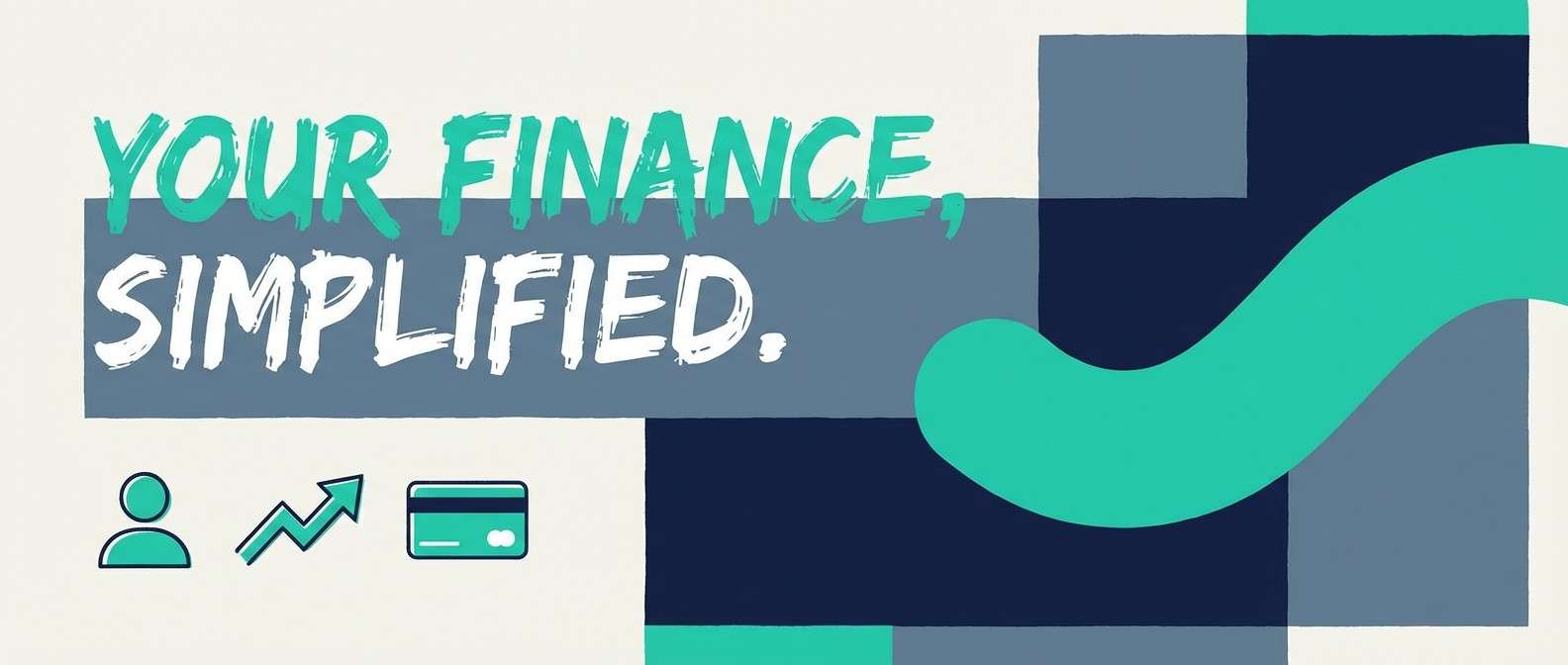 fintech banner in calm blue tones