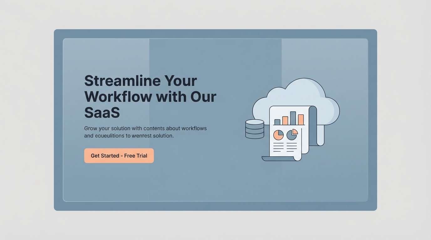 saas landing page with peach accent