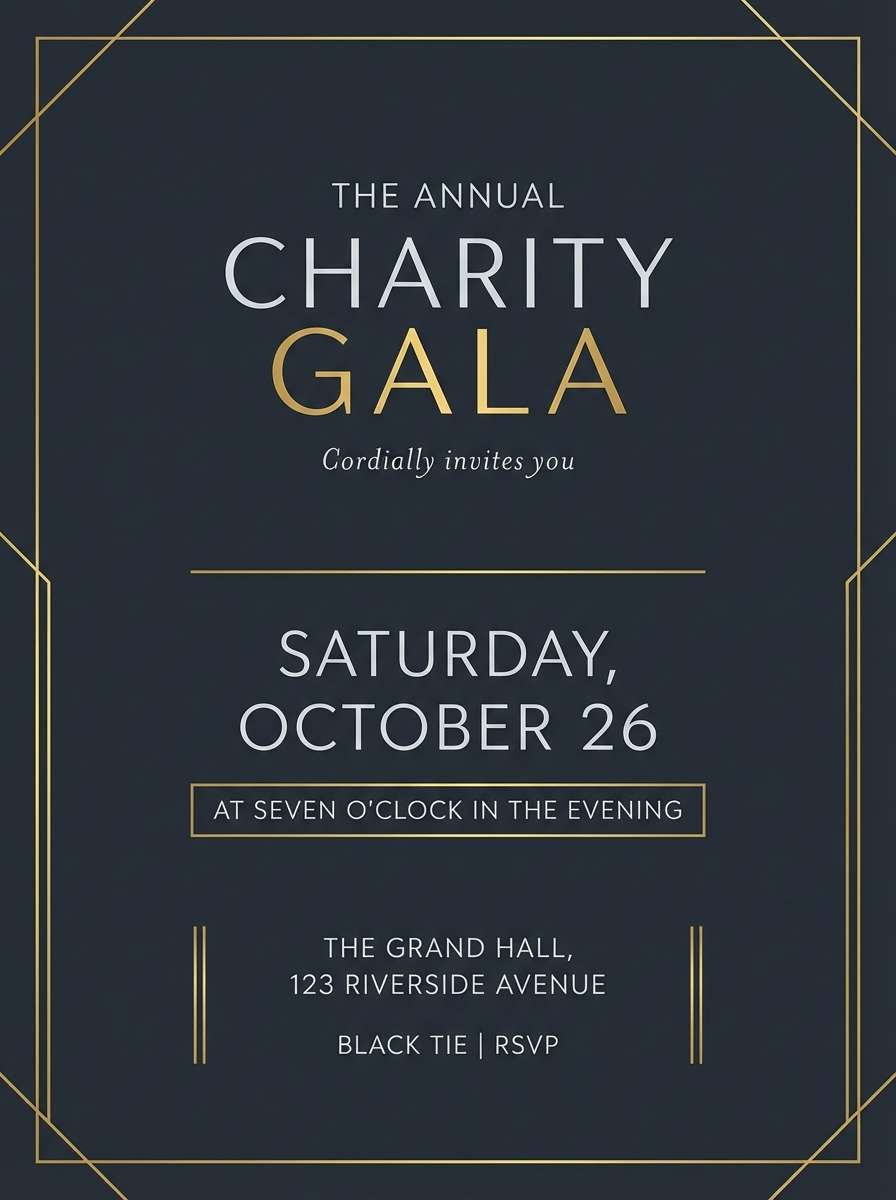 black tie invitation