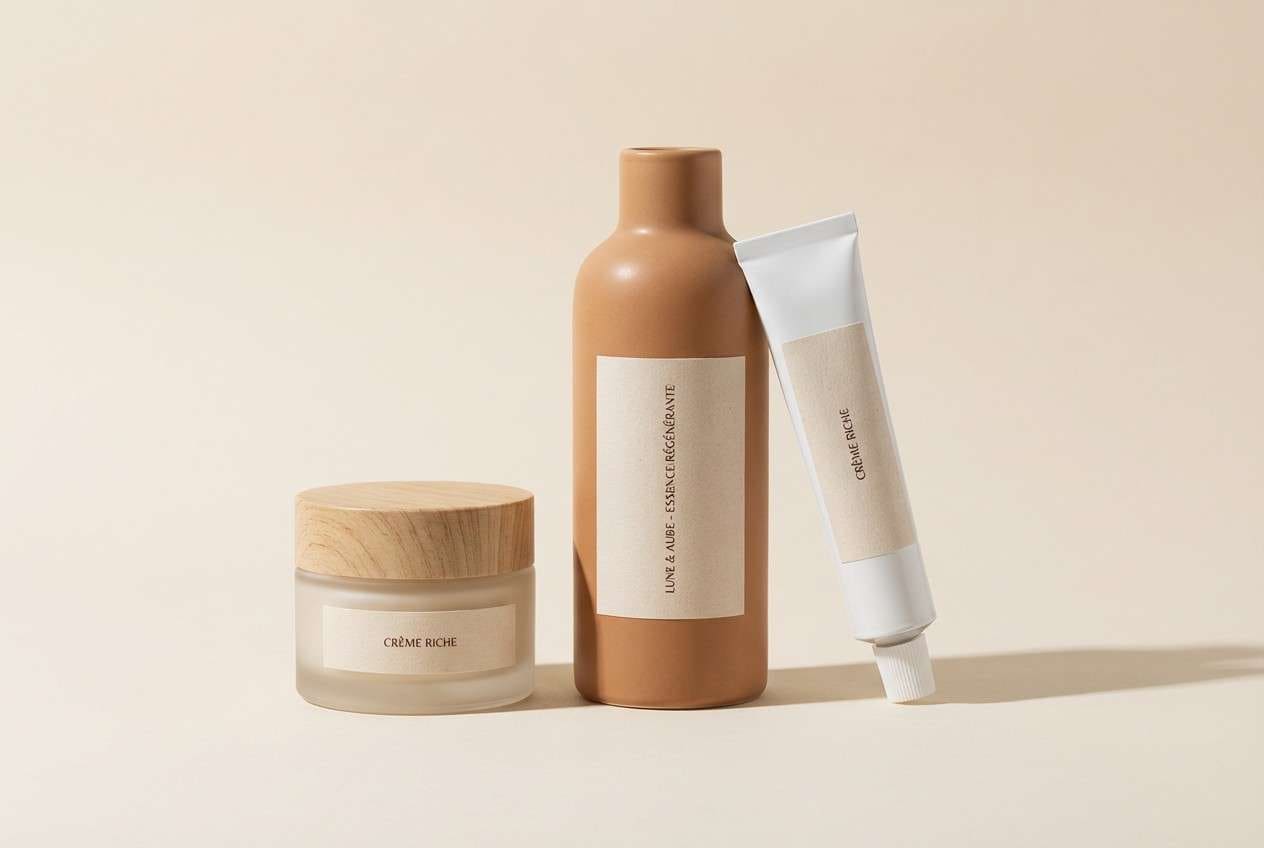 champagne skincare packaging