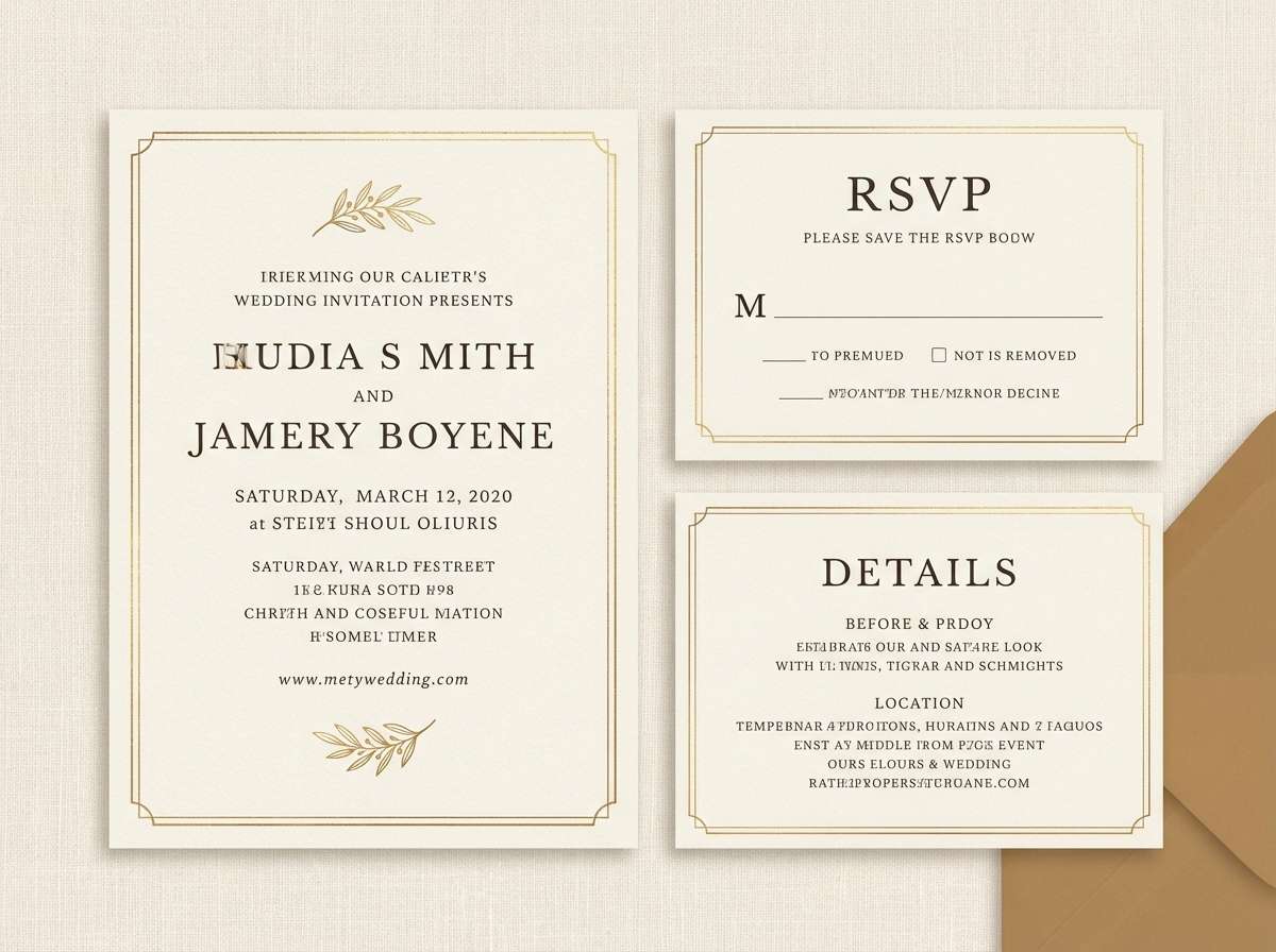 rustic wedding invitation suite
