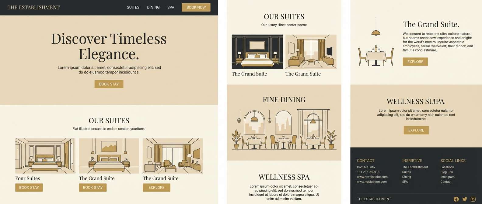hotel website homepage ui