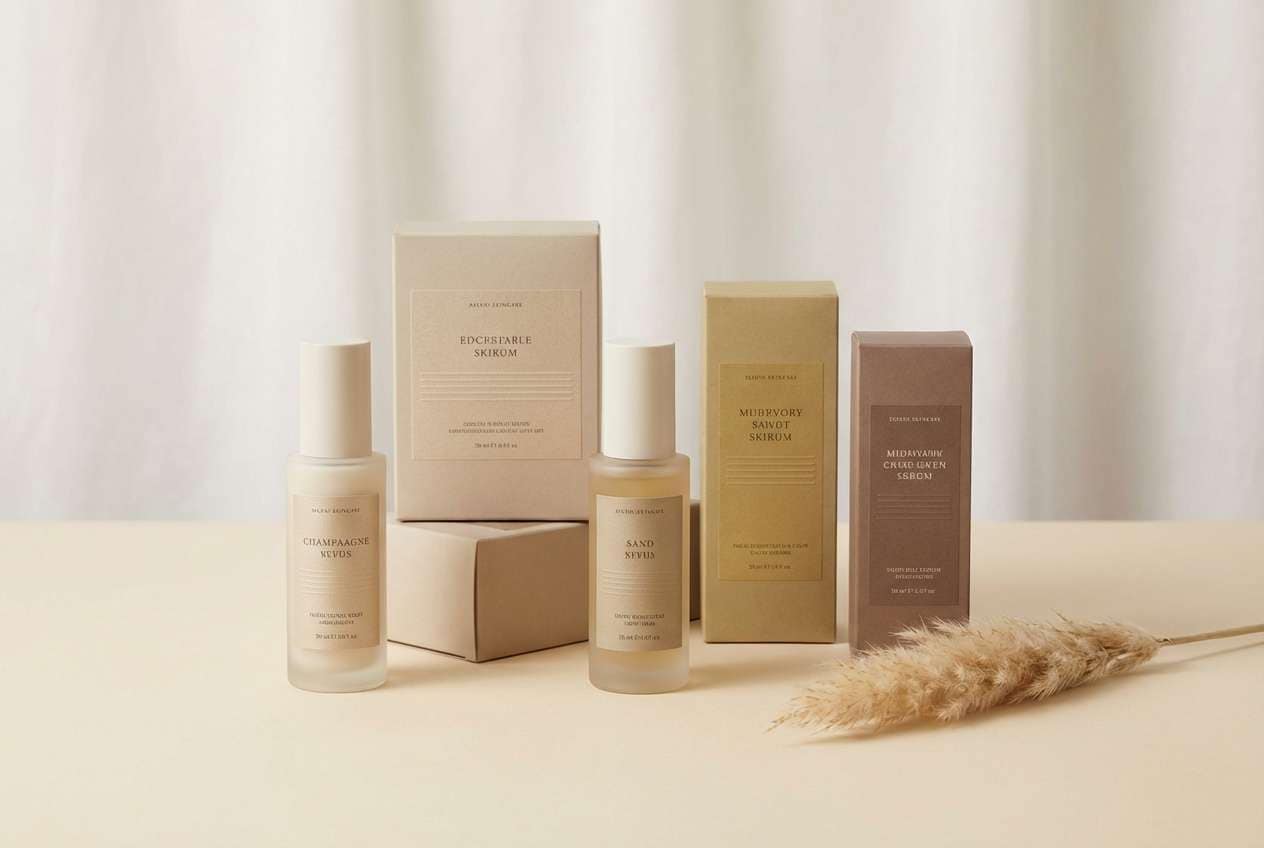 luxury skincare packaging set