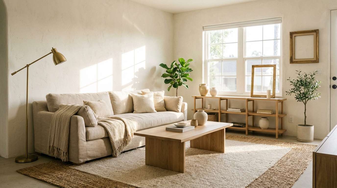 boho living room interior