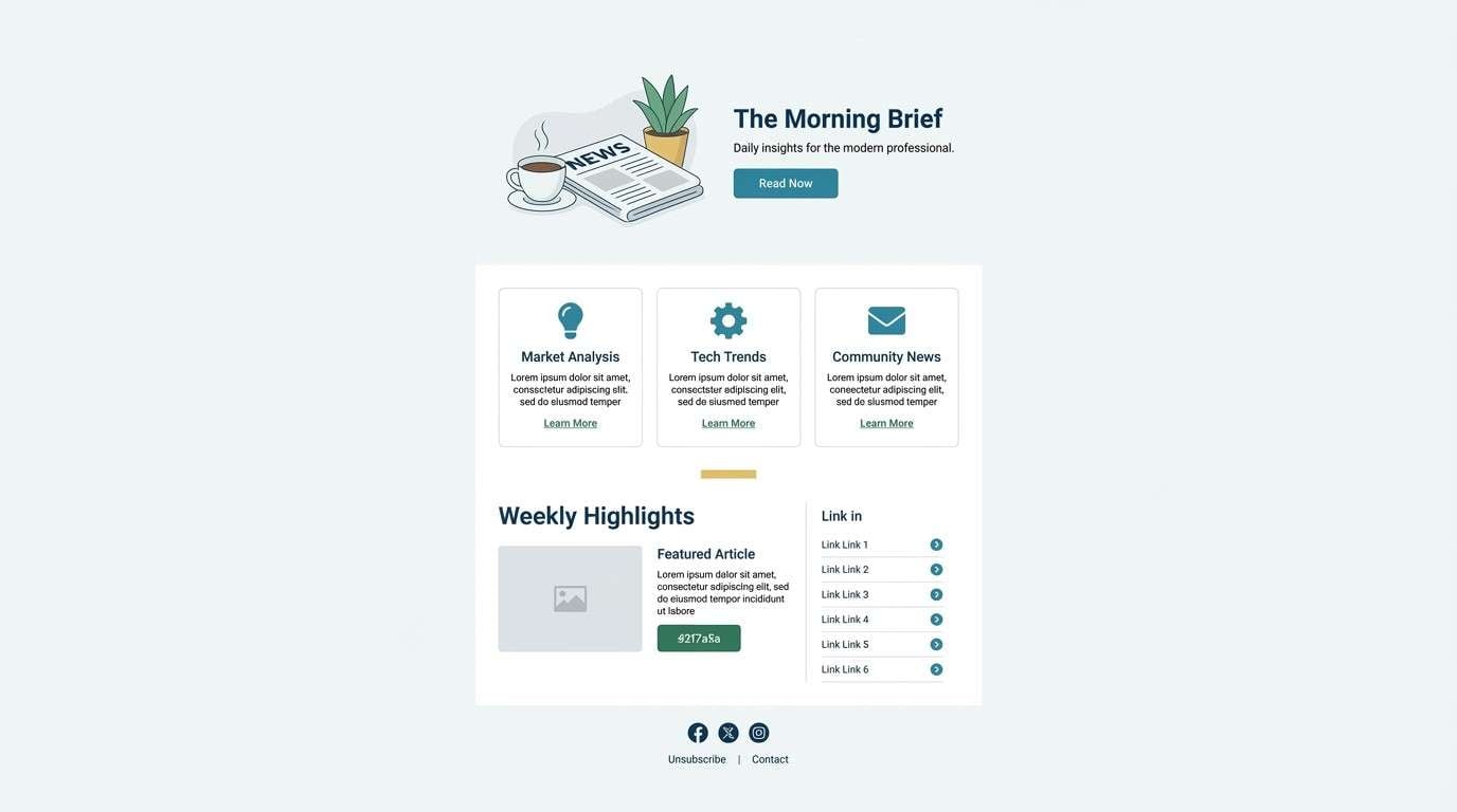 wellness newsletter template