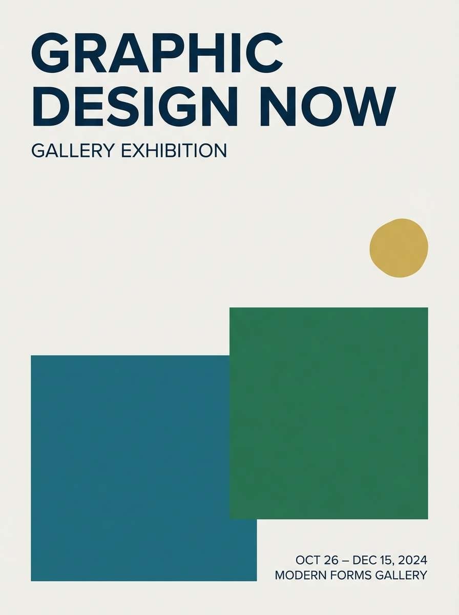 minimal exhibition poster