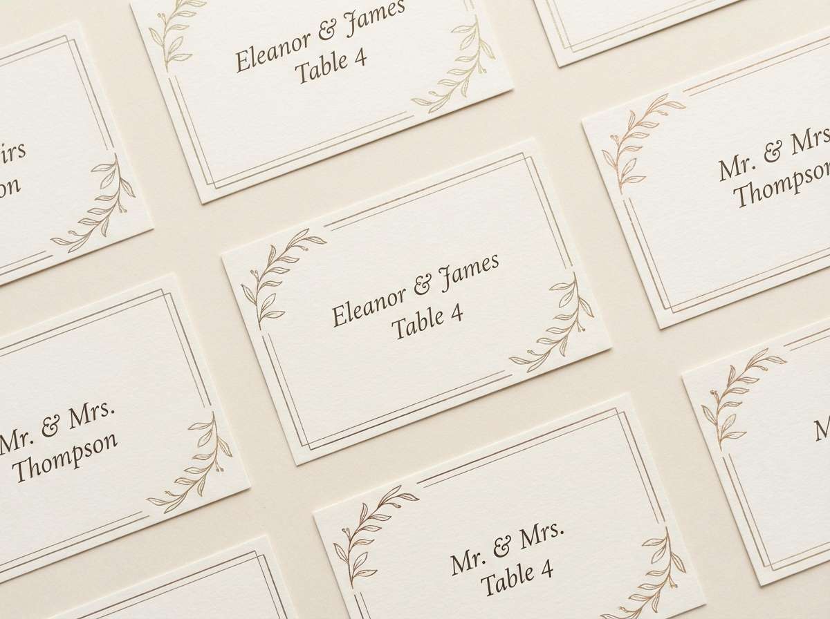 fall wedding place cards