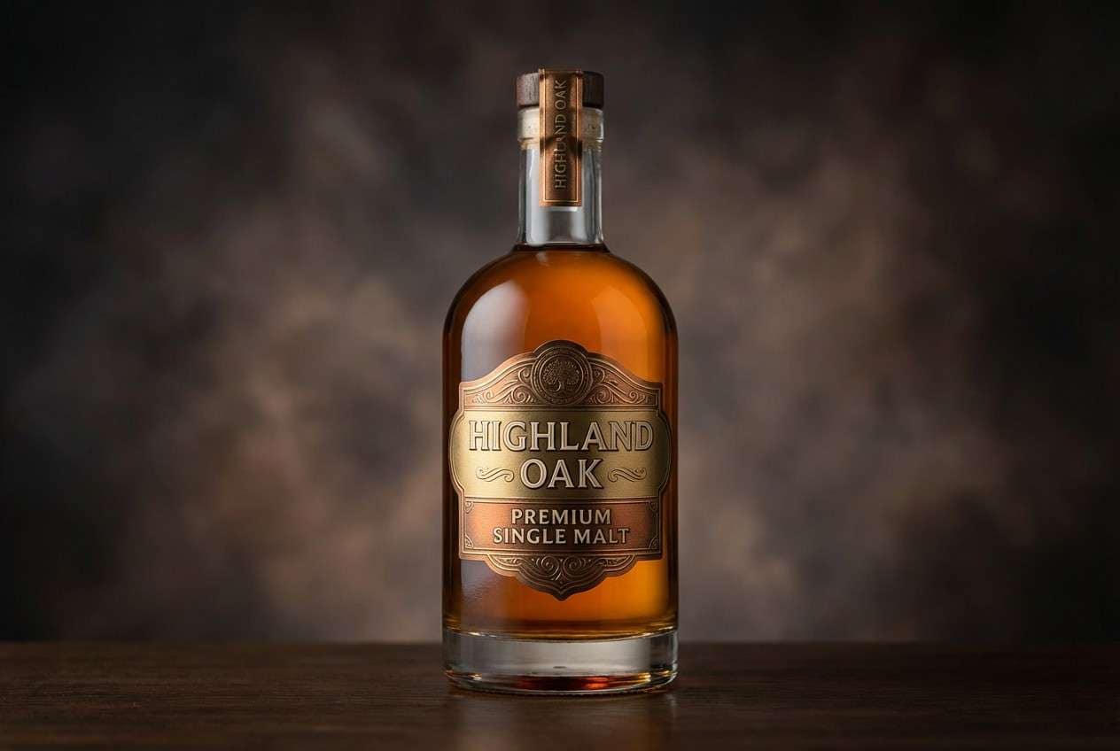 premium whiskey label studio