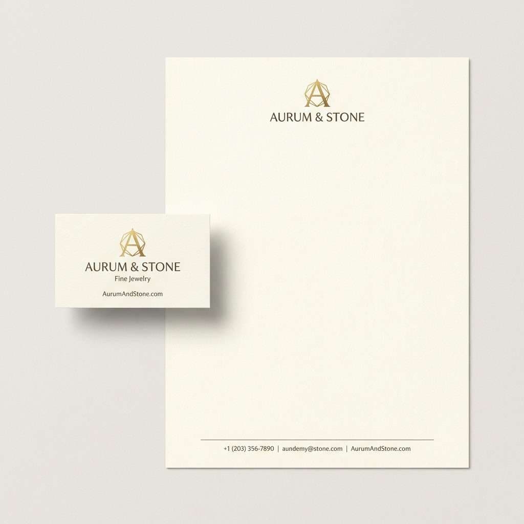 jewelry stationery logo mockup