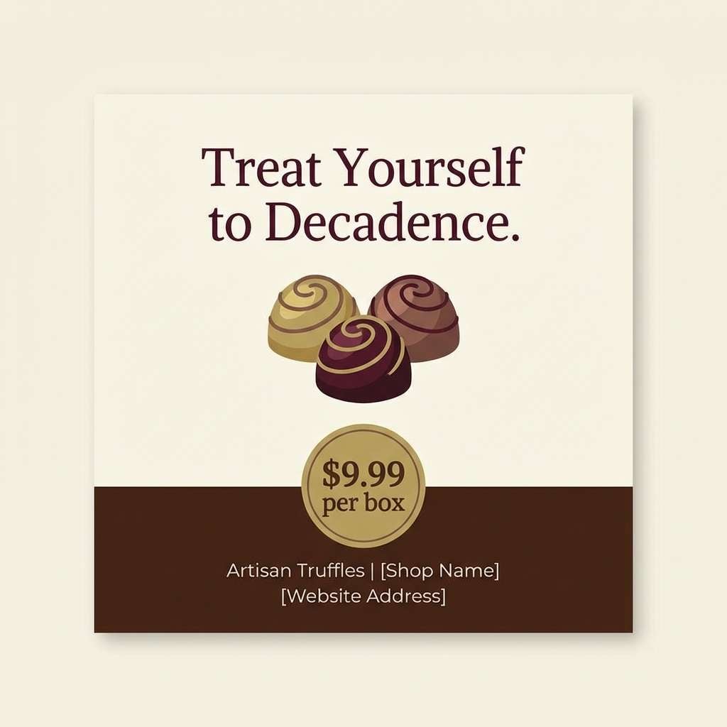 dessert promo in burgundy and gold