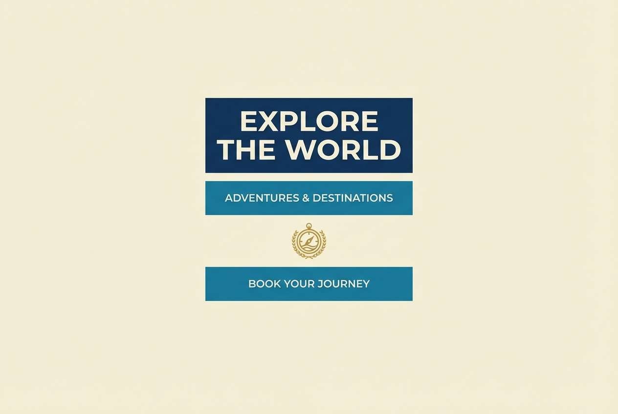 travel brochure navy gold