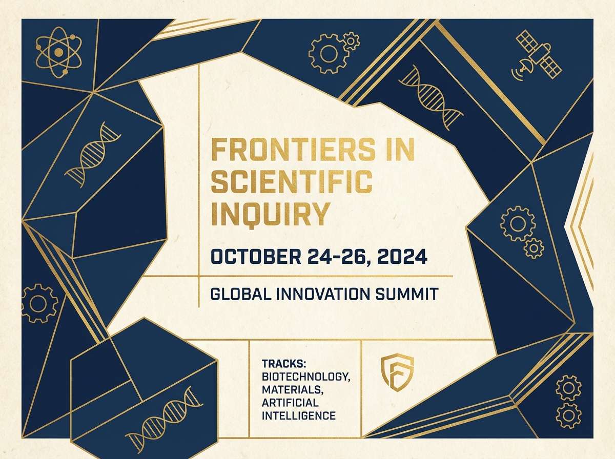 science poster navy gold