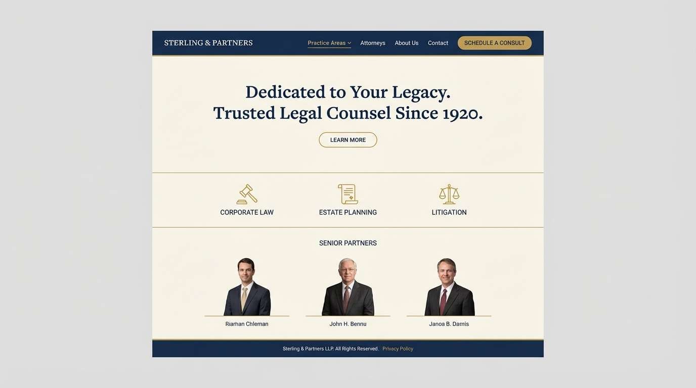 law website navy gold