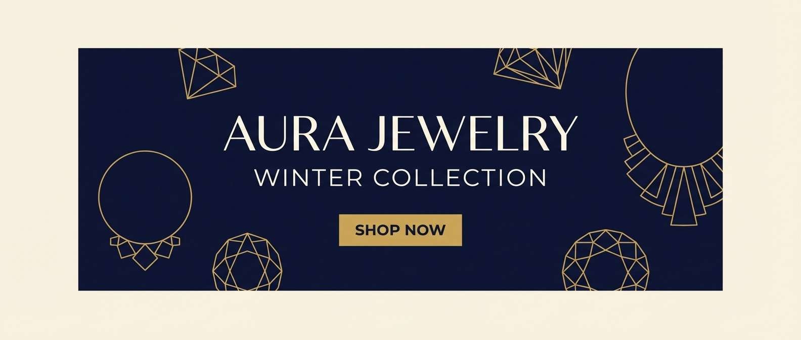 ecommerce banner navy gold