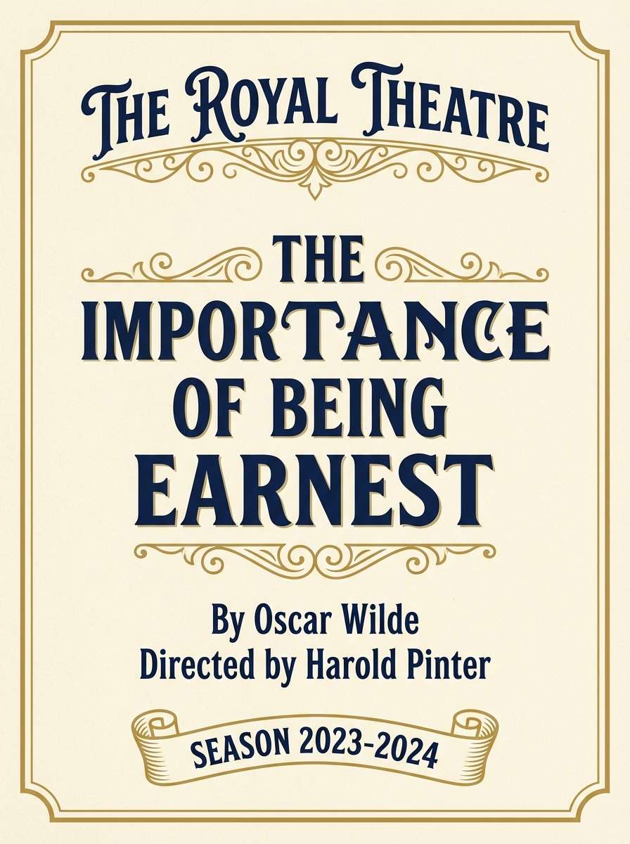 playbill cover navy gold