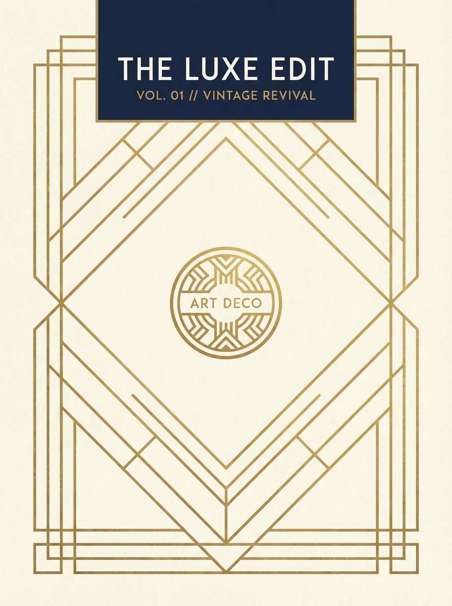 art deco navy gold cover