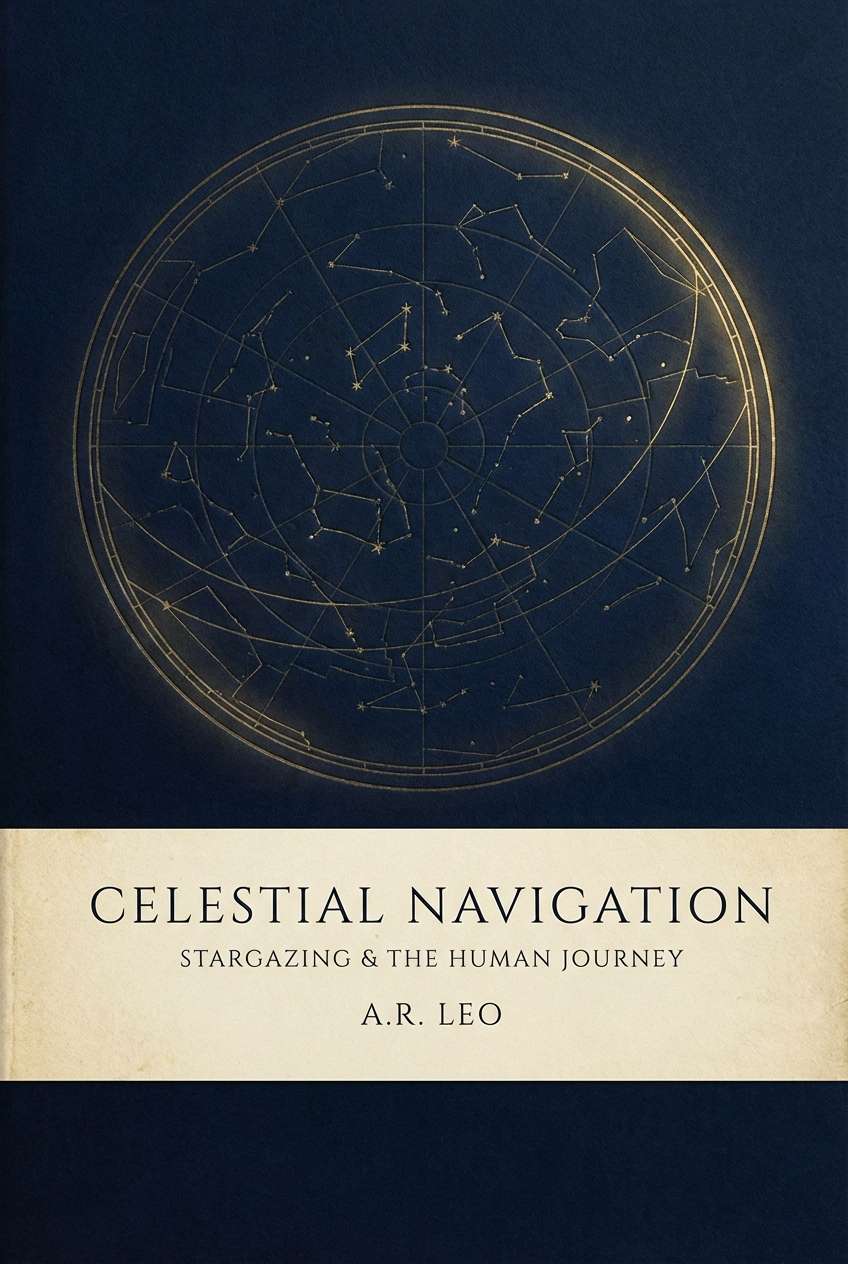 navy gold celestial book cover