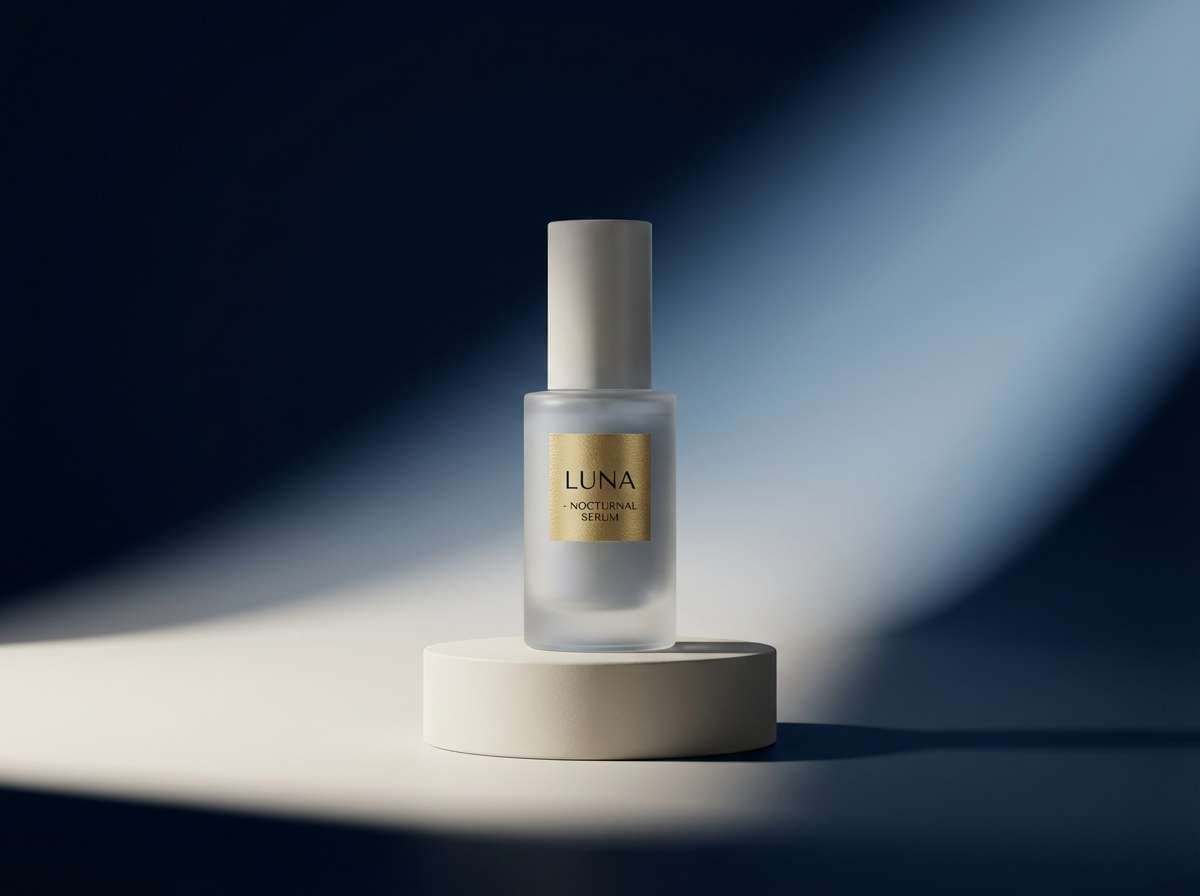 skincare ad navy gold
