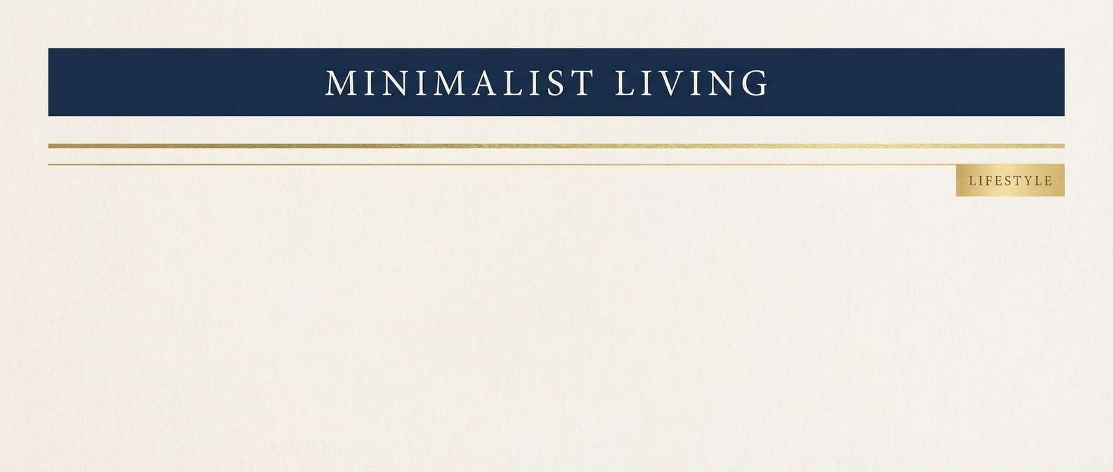 editorial header navy gold