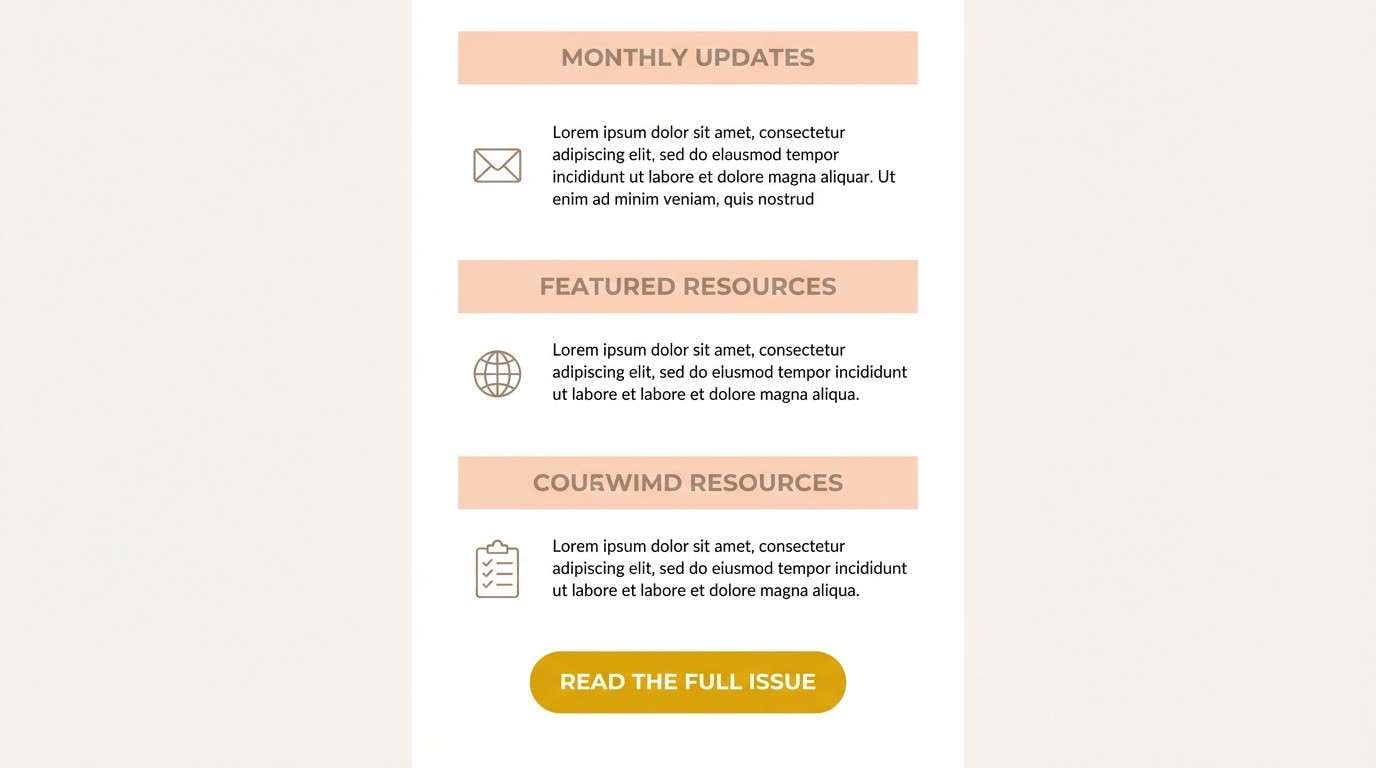 wellness newsletter template