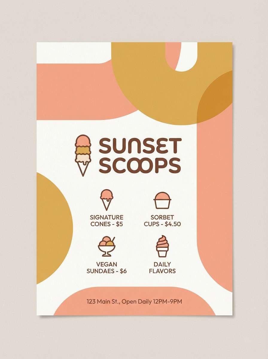 ice cream flyer layout