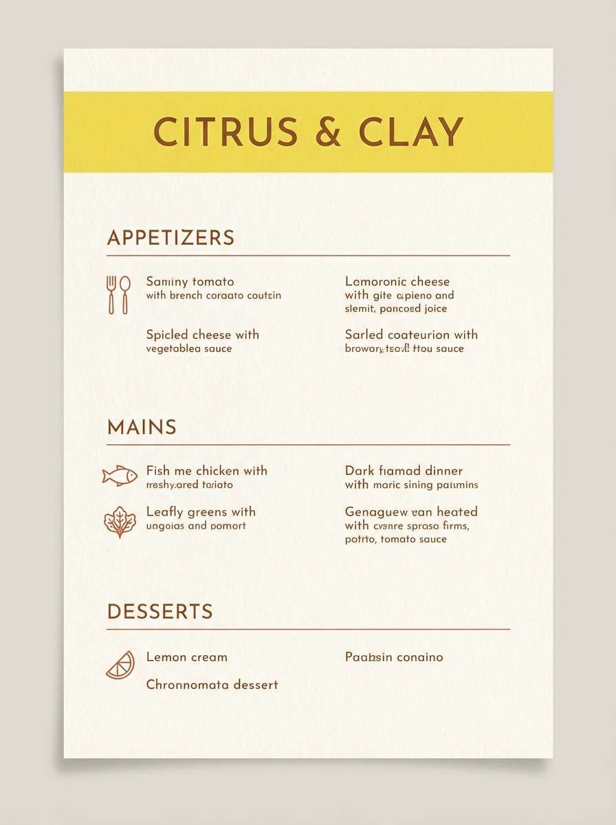 modern cafe menu design