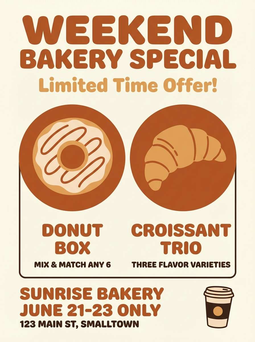 bakery promo flyer