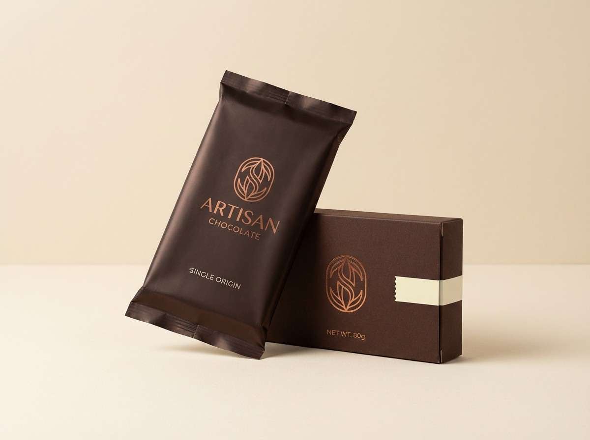 chocolate packaging mockup