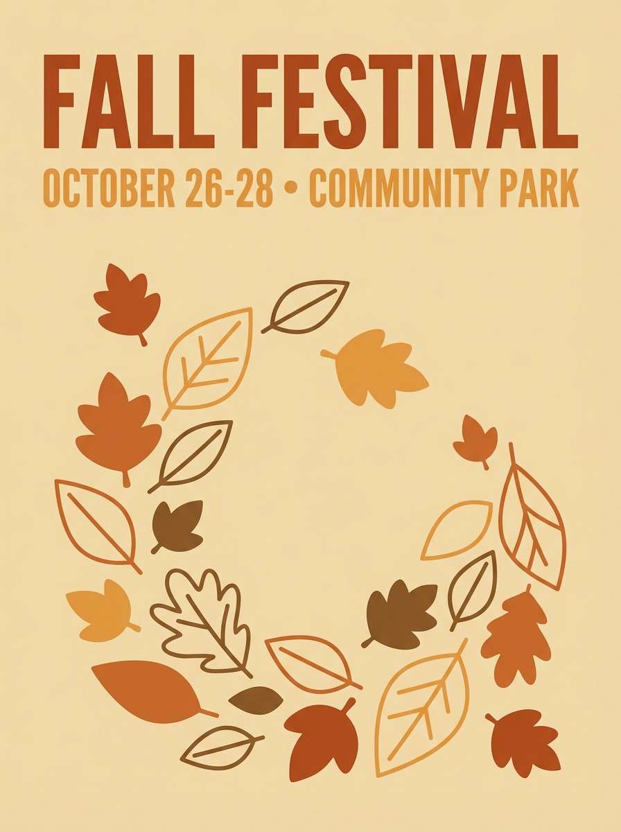 fall festival poster design