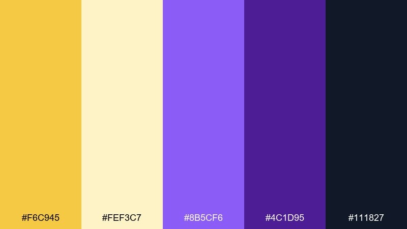 golden grape color palette with hex codes