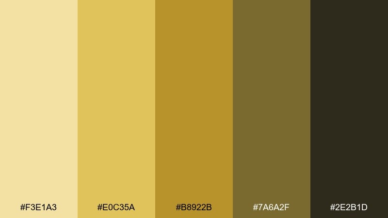 golden grassland savannah color palette with hex codes