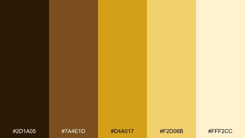 golden hour glam new year color palette with hex codes