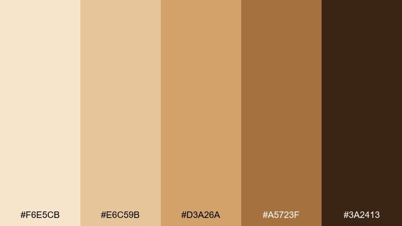golden hour grain desert sand color palette with hex codes