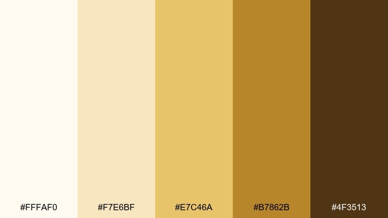 golden hour hospitality hospital color palette with hex codes