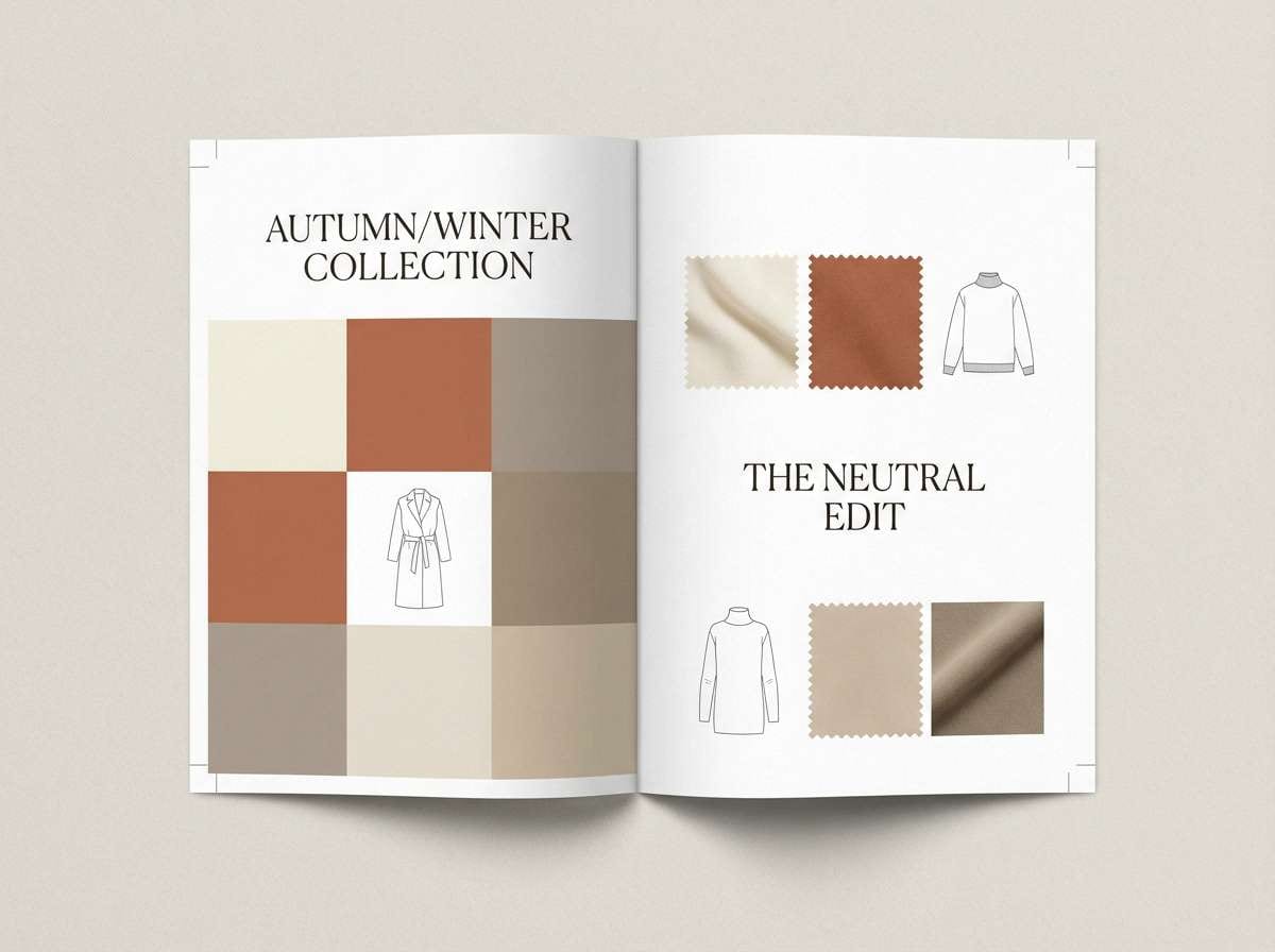 neutral lookbook page layout