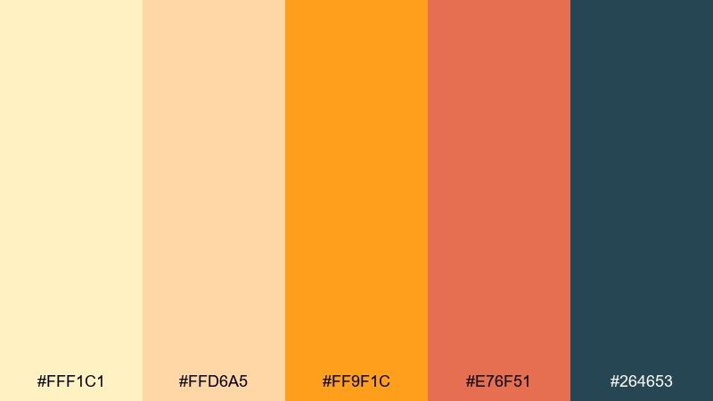 golden hour portrait instagram color palette with hex codes