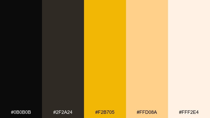 golden hour studio color palette with hex codes