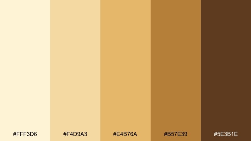 golden hour toast white wine color palette with hex codes
