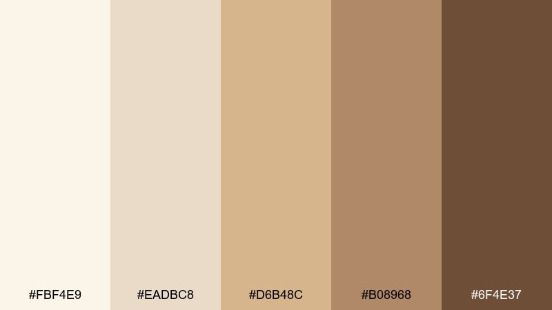 golden oat latte watercolor color palette with hex codes