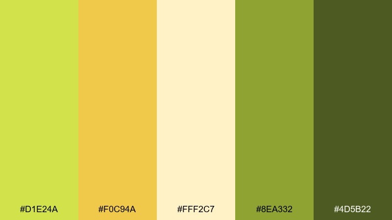 golden orchard pear color palette with hex codes