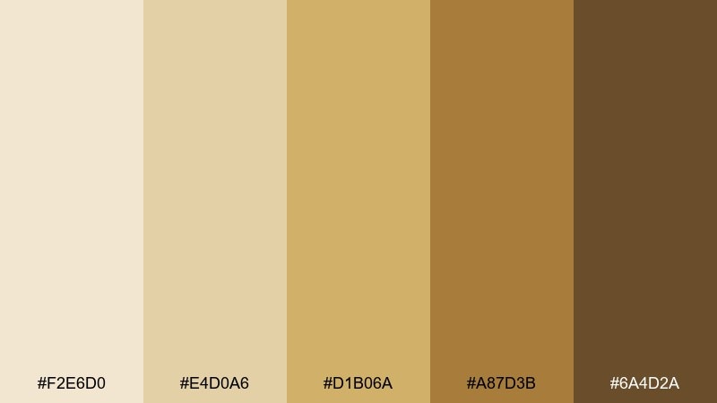 golden wheat linen color palette with hex codes