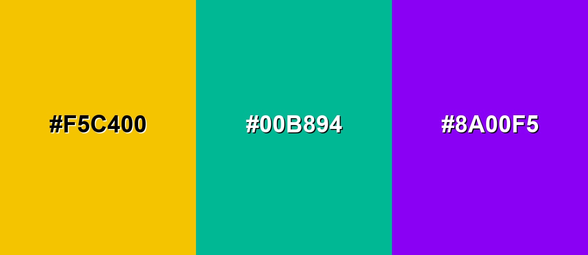 triadic combinations of golden-yellow