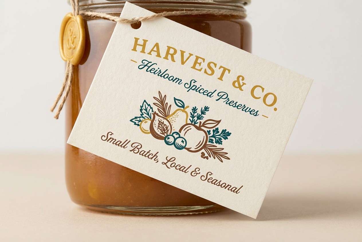 farmers market label mockup