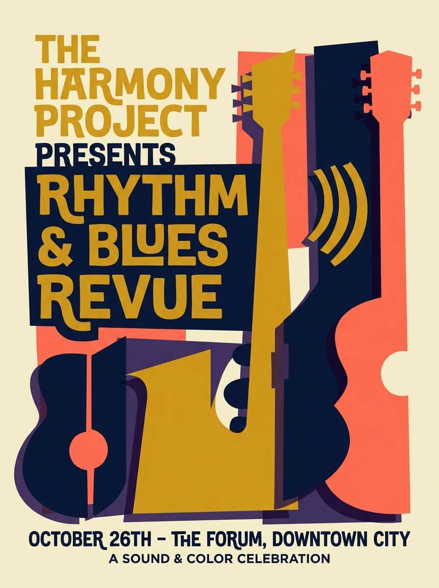 retro music poster design