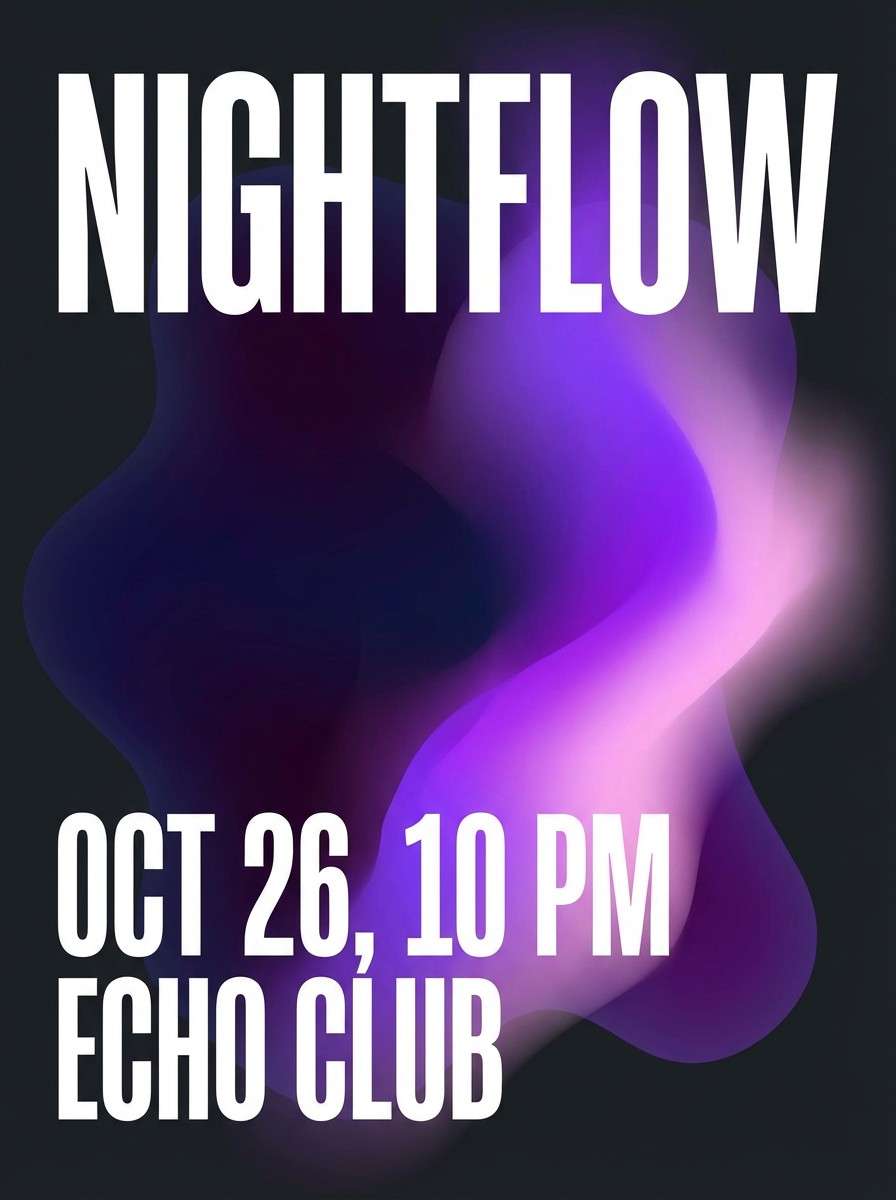 nightclub poster typography