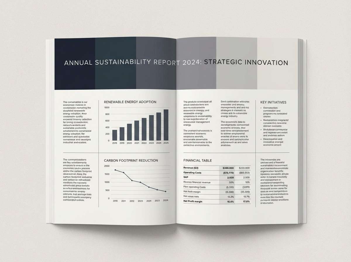 corporate report layout page