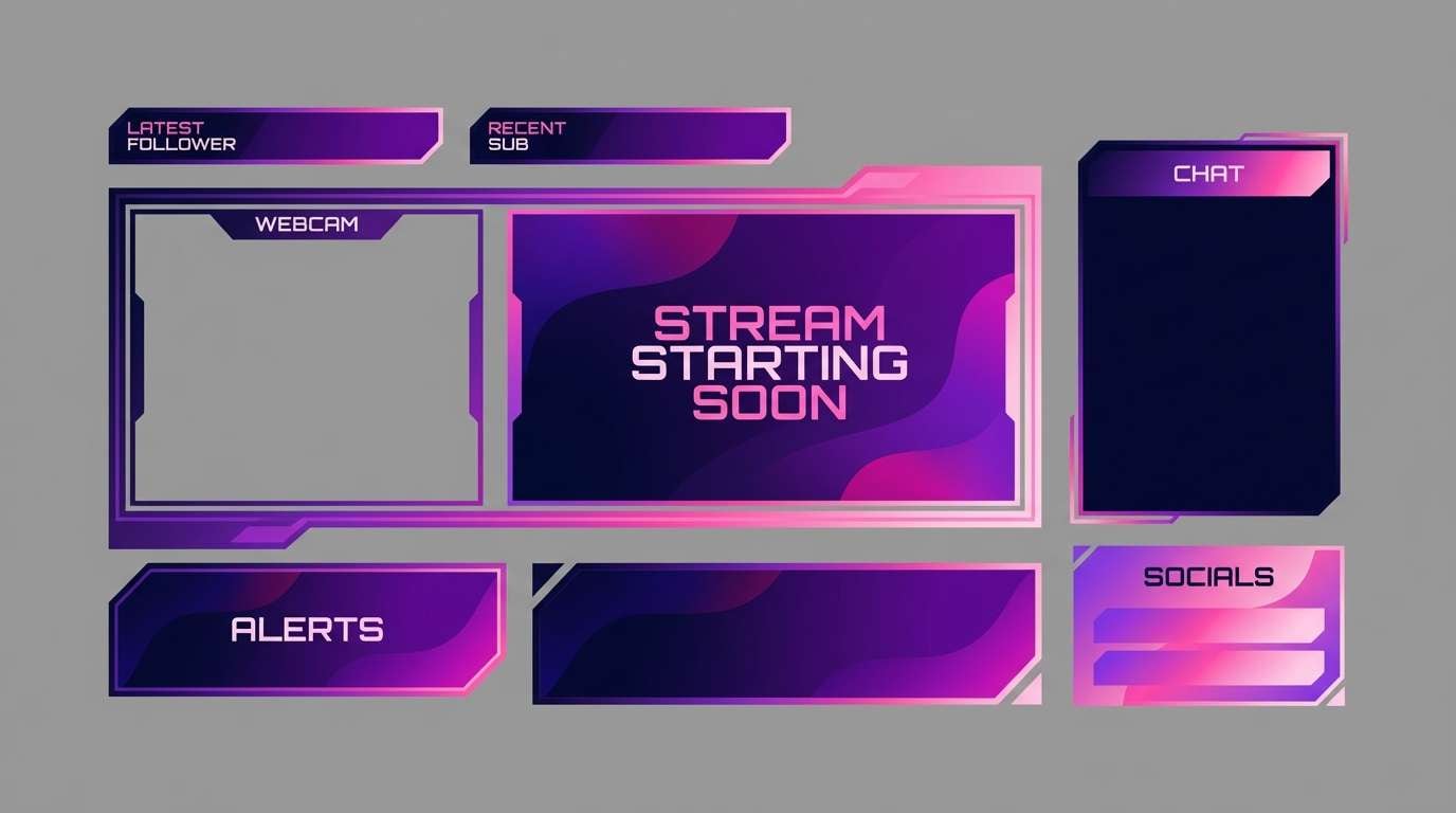 gaming stream overlay layout