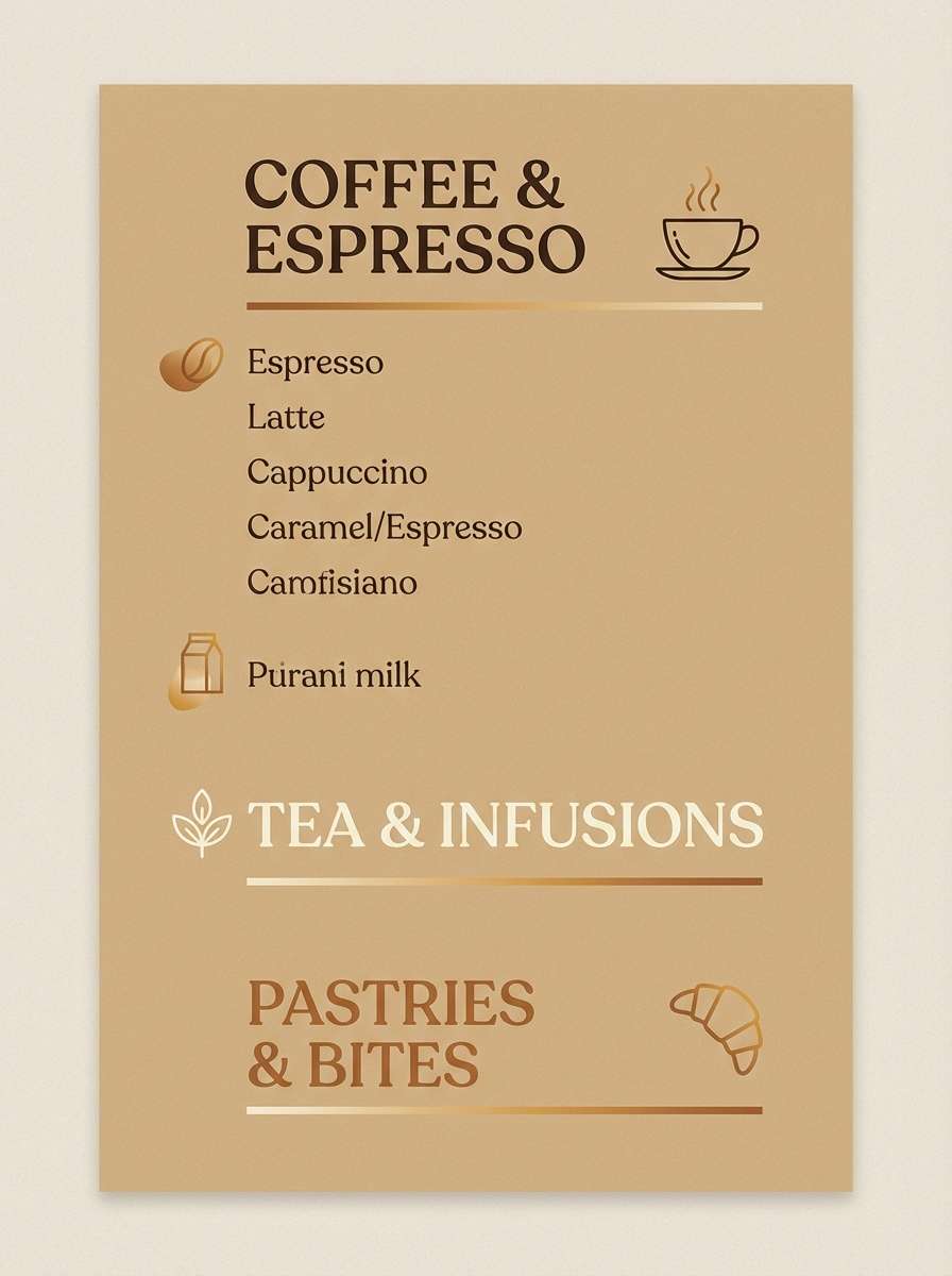 coffee menu layout design