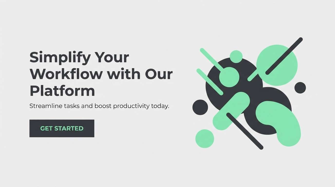 saas hero with mint accents