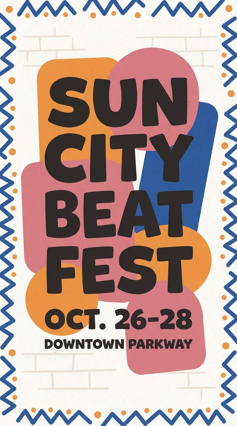 festival flyer with warm tones